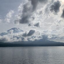 湖畔に行けば富士山もみられる