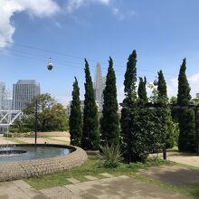 公園の中央にある噴水