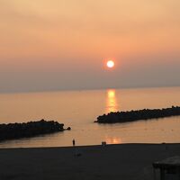 部屋からの景色です。幻想的です。