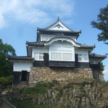 高いとこにある立派なお城です。