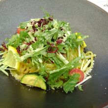 モチモチのパスタ