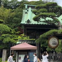 山門の金色の提灯