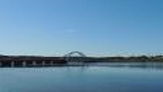 根室半島の入口に位置する汽水湖