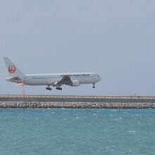 飛行機も見えます