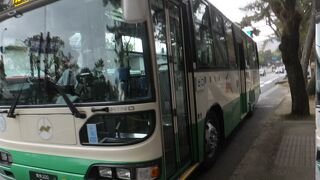 車輪カバーが特徴。乗り放題の切符利用が便利。