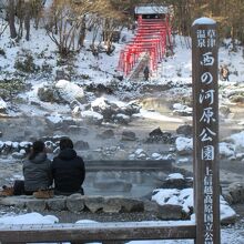 「西の河原公園」内にあります