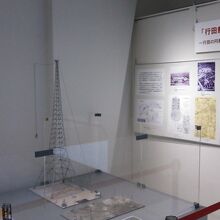 常設の展示物も定期的に入れ替え。戦前の「行田無線塔」の模型等