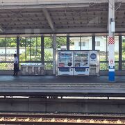 城の櫓が見える駅