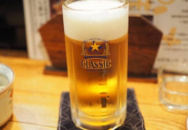 サッポロクラシックともつ煮込み