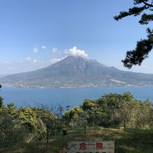 展望台付近から桜島を眺望