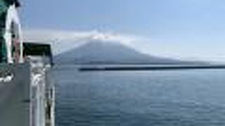 桜島を見ながらプチ船旅