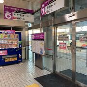 函館駅→札幌駅の高速バス利用時に、経由したバスターミナル。　地下鉄東西線の大谷地駅直結!