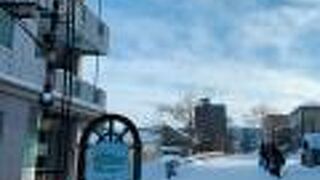 真冬は線路跡が雪に埋もれて全く見えないので見逃しがちw