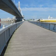 青森ラブリッジの上にあります