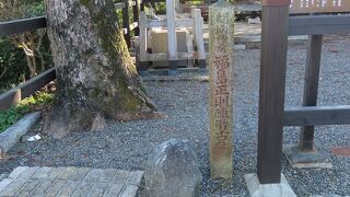 大きな杉の古木が残る春日神社にあります