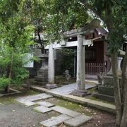 諏訪神社の鎮守の森