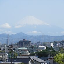 屋上から富士山が