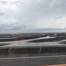 車窓の有明海