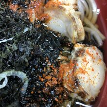 磯のりたっぷり、ミニホタテも…