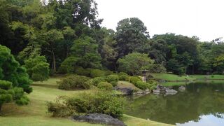 緑豊かな落ち着いた庭園