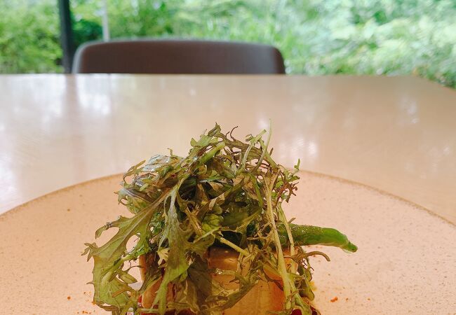 緑に囲まれたレストラン