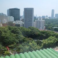 部屋から日本庭園が見えました