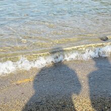 入り江で波が穏やか