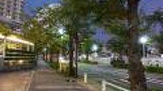 夜景を楽しみながらの散歩