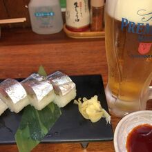 地鯵の押し寿司(ハーフ)