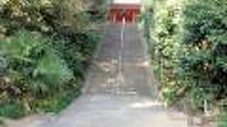 街中の丘の上に建つ寺院