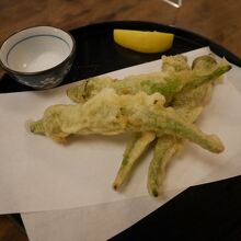 ネリ（島おくら）の天ぷら