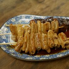 白もつの串焼き