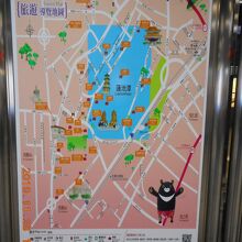 最寄りの観光地付近の地図