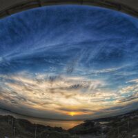 朝日側の部屋から見た朝日