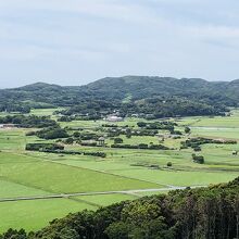 原の辻遺跡　遠景