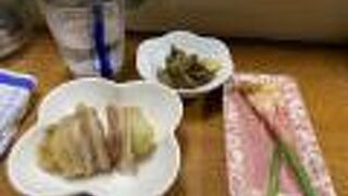 お通しを黒霧島で！