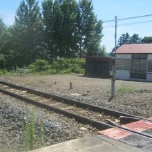 ホームが消えた旧下士別駅の様子