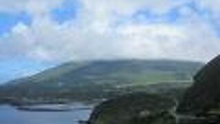 雲がかかっていた八丈富士