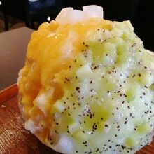 フルーツのかき氷が美味しい