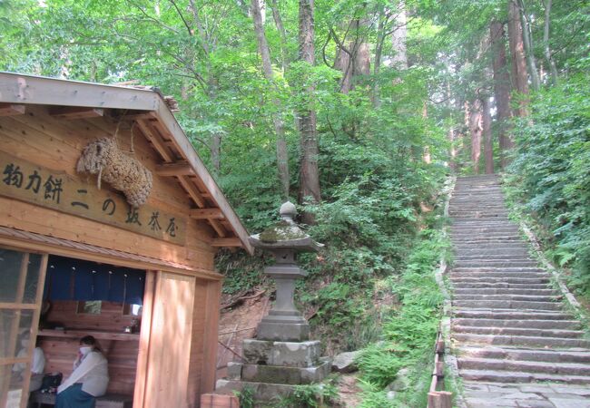 まさに休憩にちょうど良い場所にある茶屋