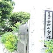岡倉天心記念公園の北側にあるお寺です。