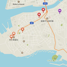 ゲストハウスからほぼ真っ直ぐ米町公園