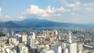 駅直結の複合高層ビルで展望フロアあり