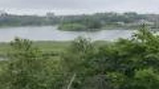 春採湖畔に佇むオヤジー。。