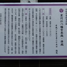 寒河江八幡宮の説明板