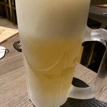 キンキンに凍ったジョッキ