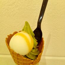 はちみつレモン抹茶ソフトクリーム