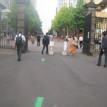 その後緑線は、道庁赤レンガ正門まで続いてた。