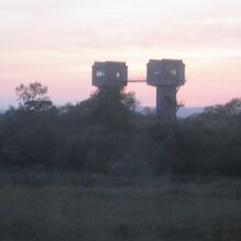 夕刻の岩保木水門（新）の様子
