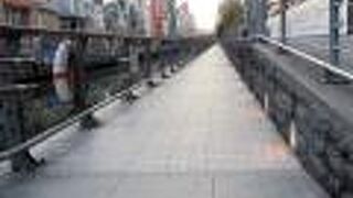 道頓堀川の川べりが歩けます